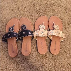 2 pairs of Pierre Dumas Sandals. Size 11.